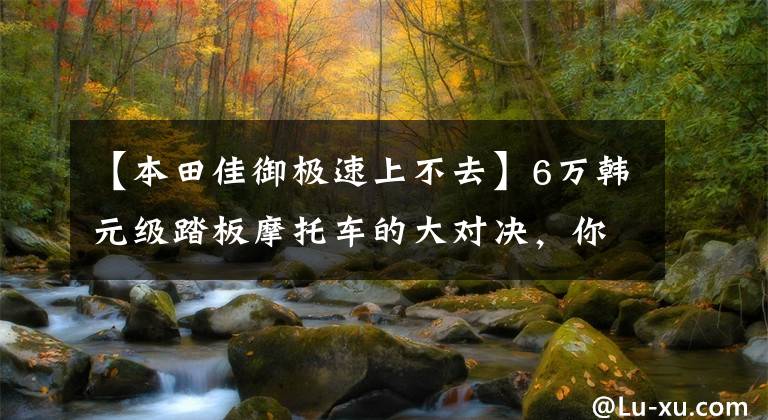 【本田佳御极速上不去】6万韩元级踏板摩托车的大对决，你更喜欢哪个？(约翰肯尼迪，北方专家)。