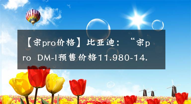 【宋pro价格】比亚迪：“宋pro  DM-I预售价格11.980-14.68万”是虚假消息