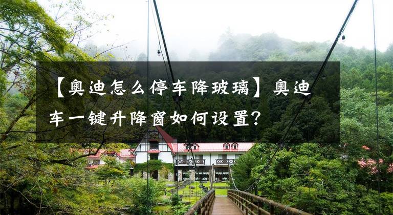 【奥迪怎么停车降玻璃】奥迪车一键升降窗如何设置？