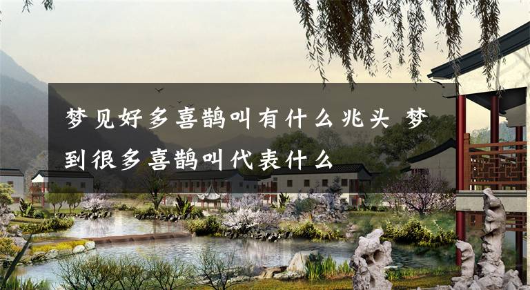 梦见好多喜鹊叫有什么兆头 梦到很多喜鹊叫代表什么文章配图