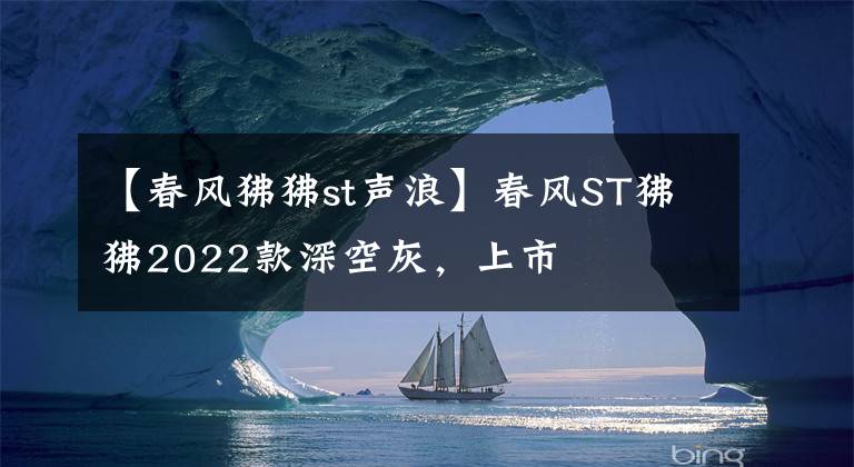 【春风狒狒st声浪】春风ST狒狒2022款深空灰，上市