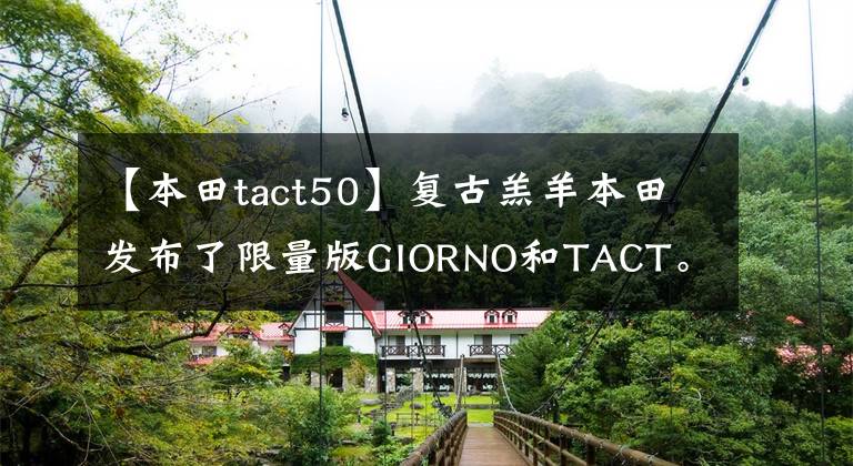 【本田tact50】复古羔羊本田发布了限量版GIORNO和TACT。