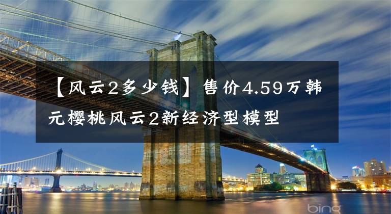 【风云2多少钱】售价4.59万韩元樱桃风云2新经济型模型