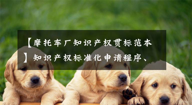 【摩托车厂知识产权贯标范本】知识产权标准化申请程序、条件和材料文章配图