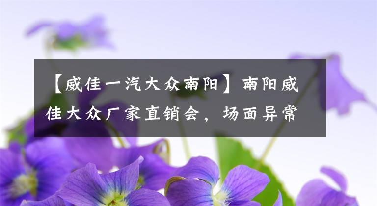 【威佳一汽大众南阳】南阳威佳大众厂家直销会，场面异常火爆，购车客户蜂拥而至文章配图
