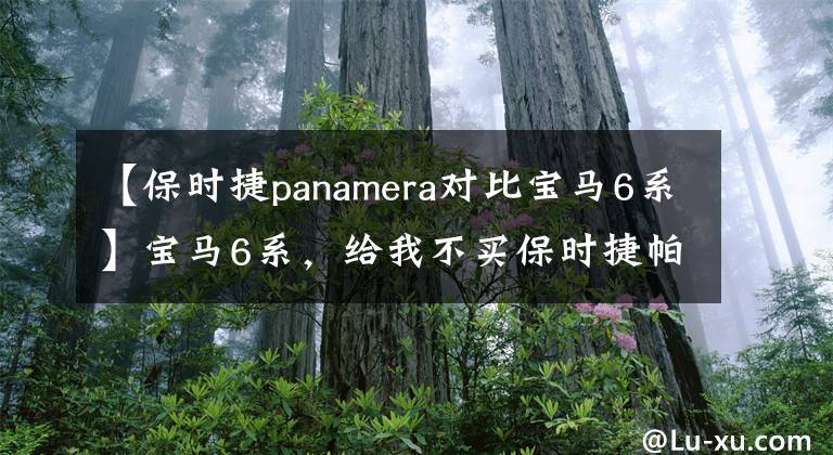 【保时捷panamera对比宝马6系】宝马6系，给我不买保时捷帕拉梅拉的理由！