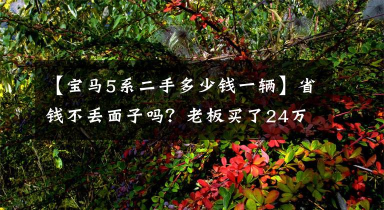 【宝马5系二手多少钱一辆】省钱不丢面子吗？老板买了24万辆二手宝马5系列。网民：高