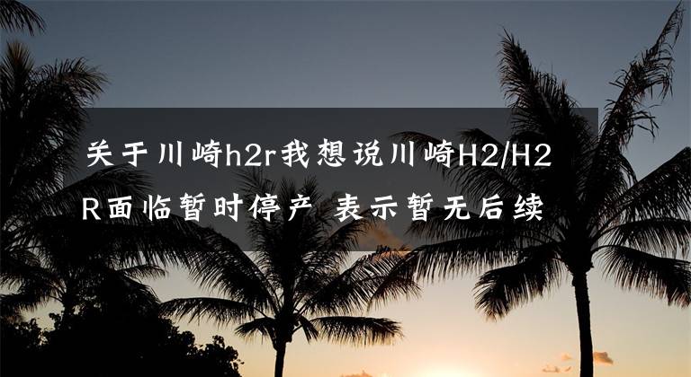 关于川崎h2r我想说川崎H2/H2R面临暂时停产 表示暂无后续新车计划