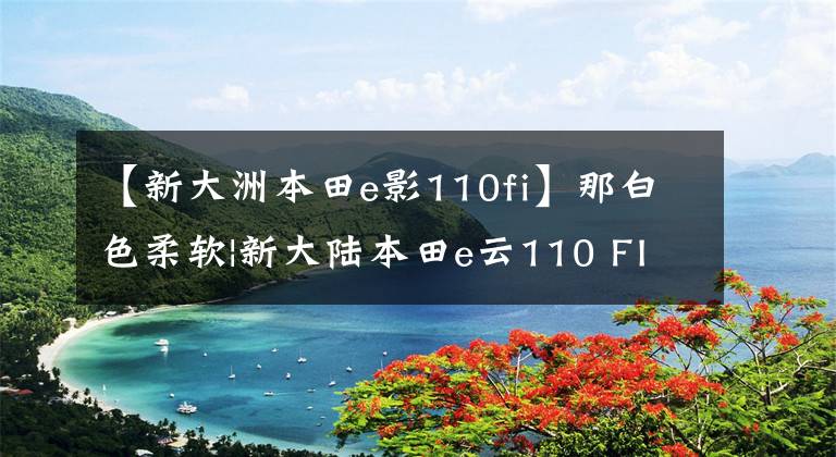 【新大洲本田e影110fi】那白色柔软|新大陆本田e云110 FI欣赏