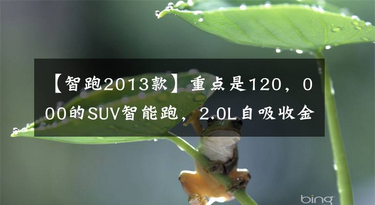 【智跑2013款】重点是120，000的SUV智能跑，2.0L自吸收金排放量，油耗低。文章配图