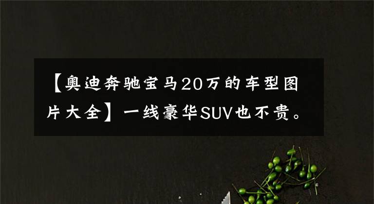 【奥迪奔驰宝马20万的车型图片大全】一线豪华SUV也不贵。这五款奔驰、宝马、奥迪可以用20万韩元买到。文章配图