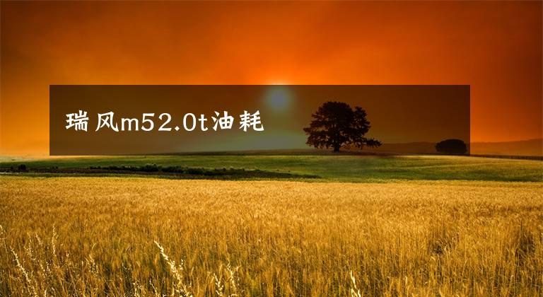 瑞风m52.0t油耗文章配图