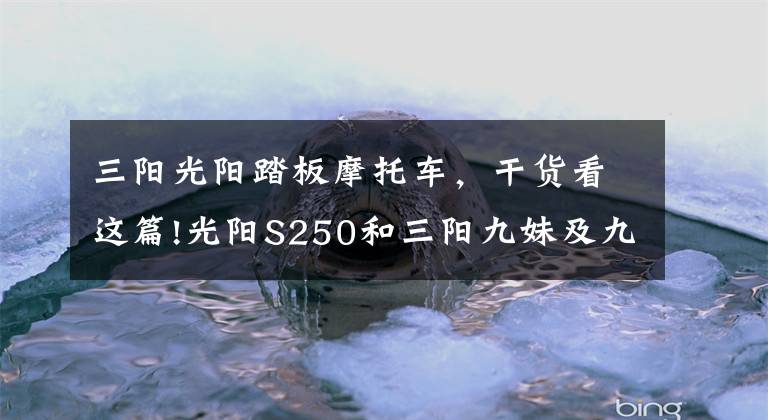 三阳光阳踏板摩托车，干货看这篇!光阳S250和三阳九妹及九妹F，应该如何选呢？