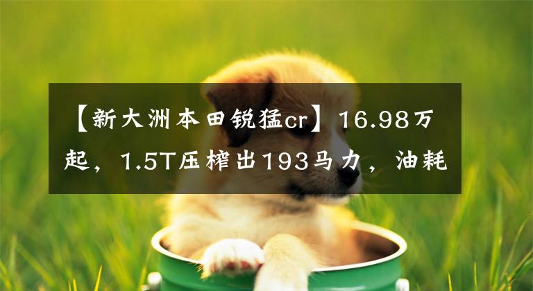 【新大洲本田锐猛cr】16.98万起，1.5T压榨出193马力，油耗6.6L，家用没毛病，本田CR-V