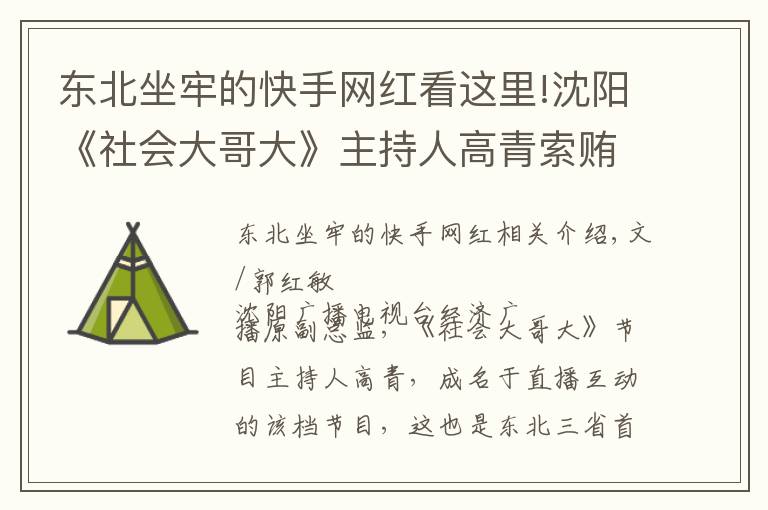 东北坐牢的快手网红看这里!沈阳《社会大哥大》主持人高青索贿百万获刑