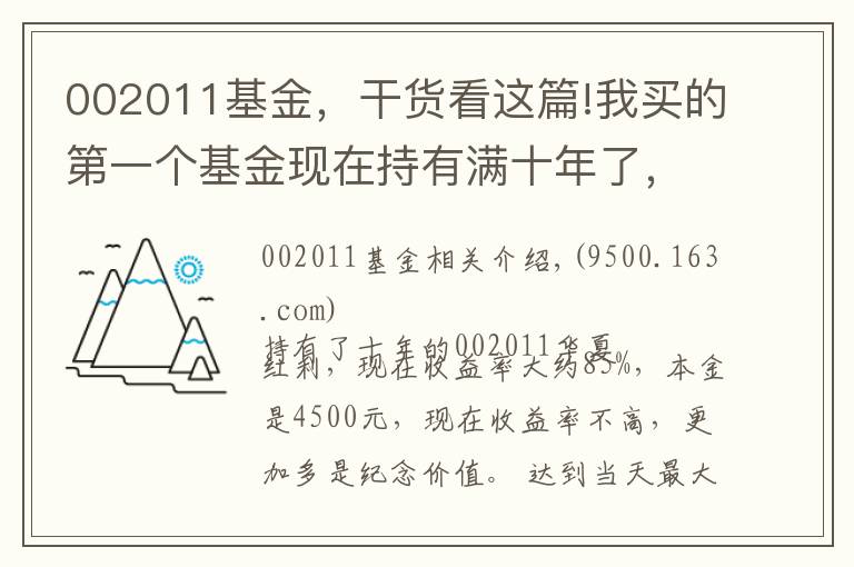 002011基金，干货看这篇!我买的第一个基金现在持有满十年了，有些经验或者对你有用