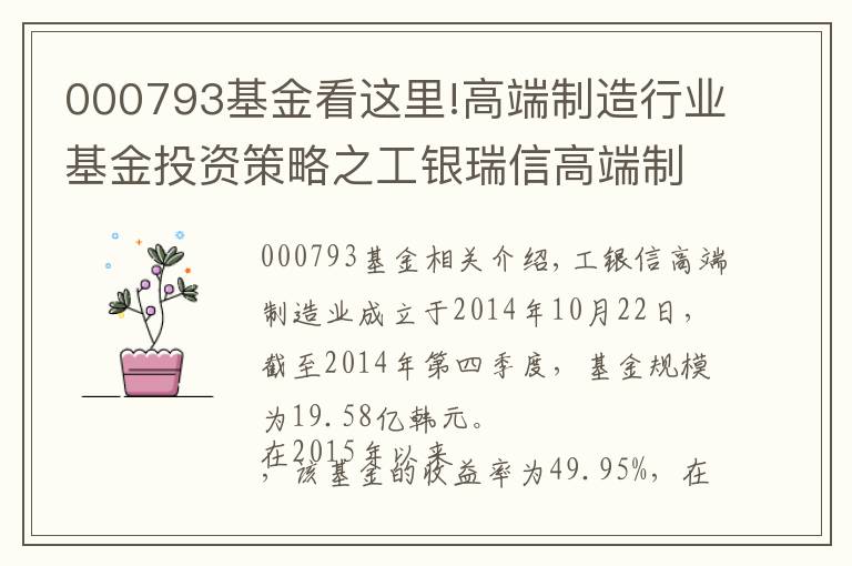 000793基金看这里!高端制造行业基金投资策略之工银瑞信高端制造业（000793）