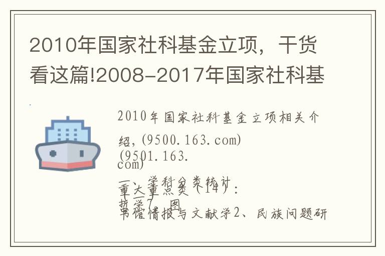 2010年国家社科基金立项，干货看这篇!2008-2017年国家社科基金项目立项名单一览表（中医类）