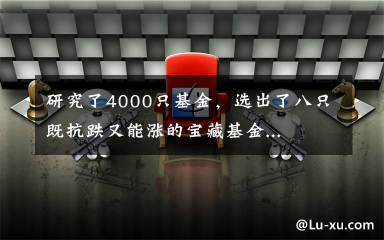 研究了4000只基金，选出了八只既抗跌又能涨的宝藏基金...