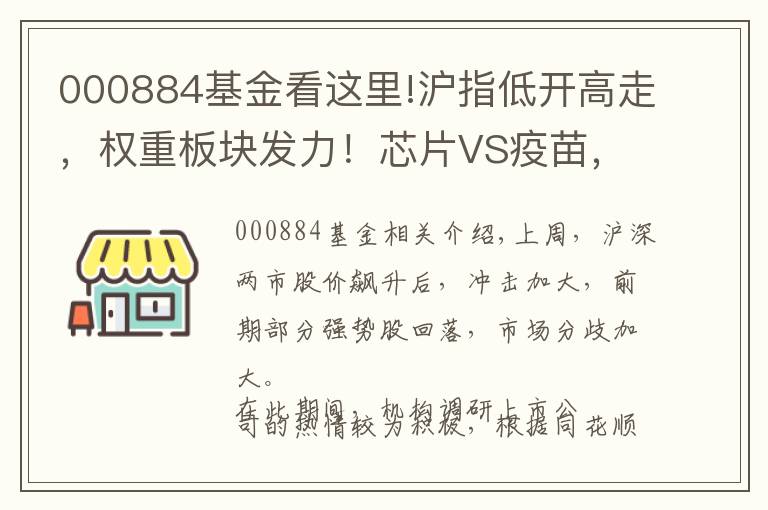 000884基金看这里!沪指低开高走，权重板块发力！芯片VS疫苗，后市谁更有机会？