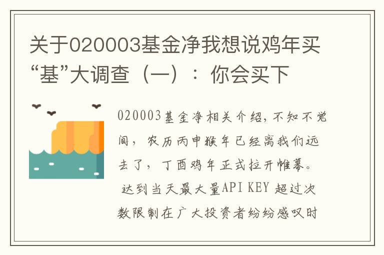 关于020003基金净我想说鸡年买“基”大调查（一）：你会买下面哪只混合基金？