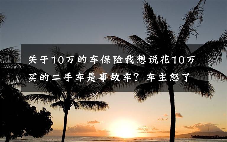 关于10万的车保险我想说花10万买的二手车是事故车？车主怒了：为啥没早点看到攻略