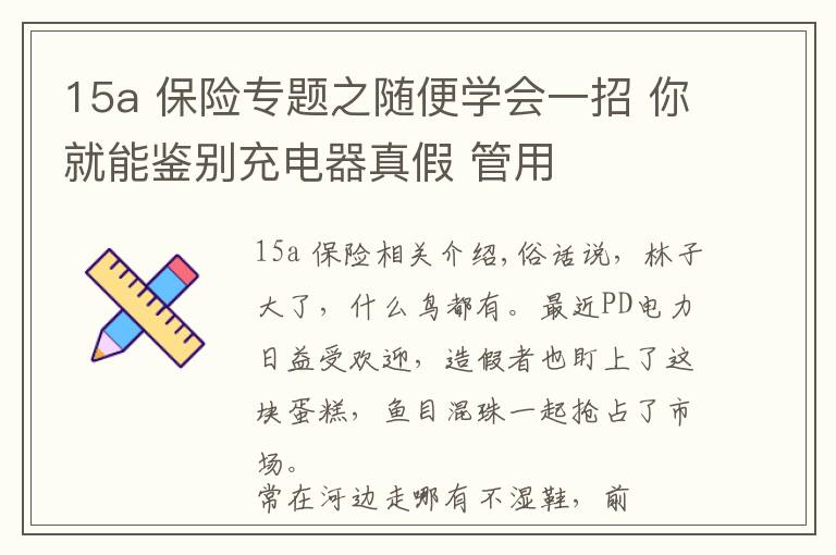 15a 保险专题之随便学会一招 你就能鉴别充电器真假 管用