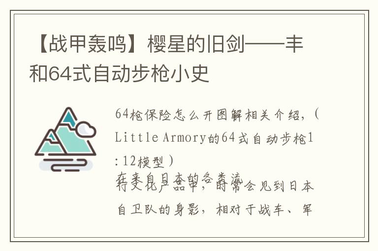 【战甲轰鸣】樱星的旧剑——丰和64式自动步枪小史