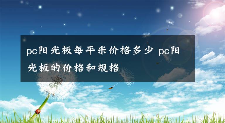 pc阳光板每平米价格多少 pc阳光板的价格和规格