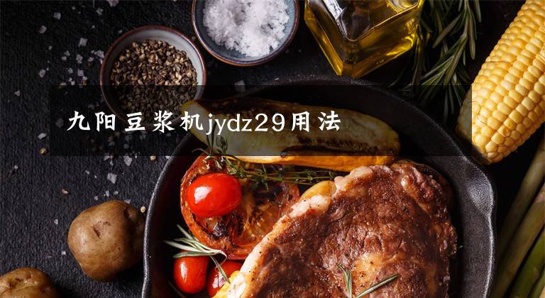 九阳豆浆机jydz29用法