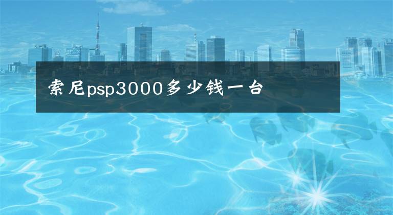 索尼psp3000多少钱一台