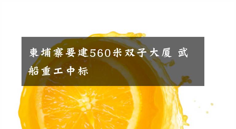 柬埔寨要建560米双子大厦 武船重工中标