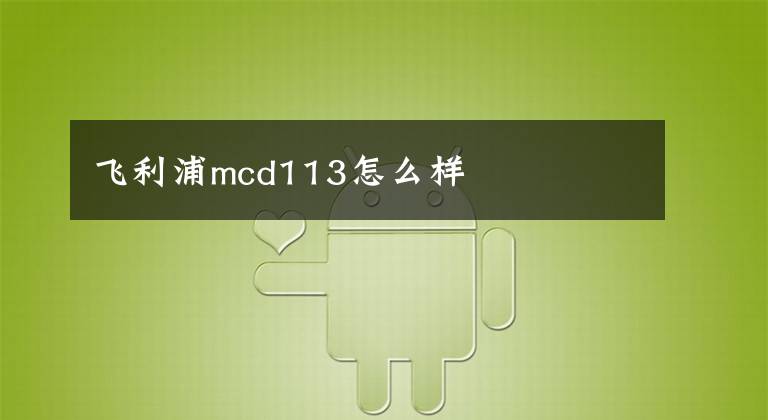 飞利浦mcd113怎么样