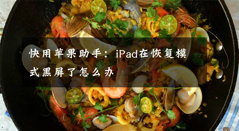 快用苹果助手：iPad在恢复模式黑屏了怎么办