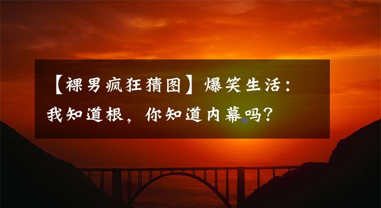 【裸男疯狂猜图】爆笑生活：我知道根，你知道内幕吗？文章配图