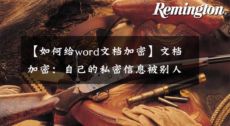 【如何给word文档加密】文档加密：自己的私密信息被别人偷看怎么办？