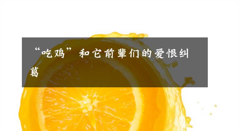“吃鸡”和它前辈们的爱恨纠葛文章配图