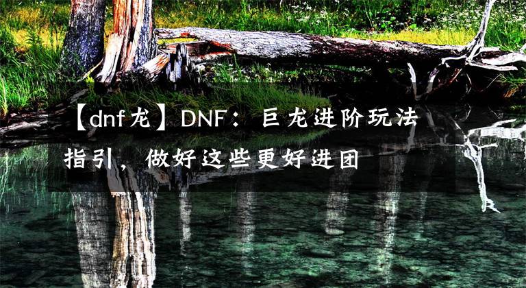 【dnf龙】DNF：巨龙进阶玩法指引，做好这些更好进团