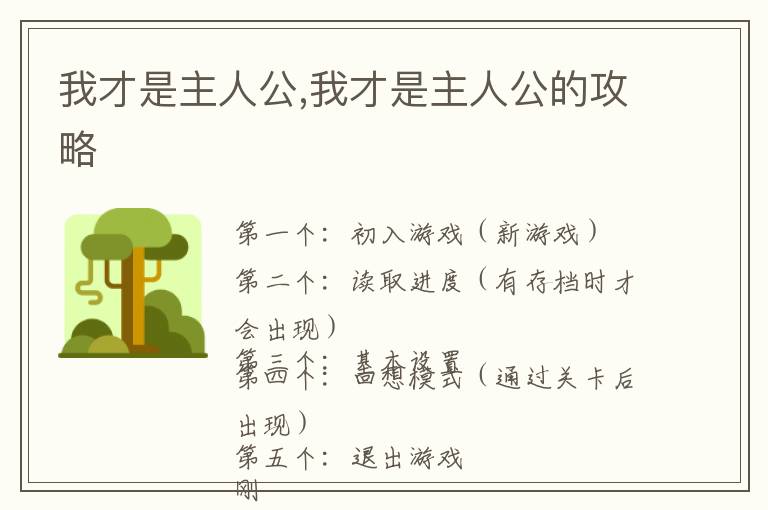 我才是主人公,我才是主人公的攻略文章配图