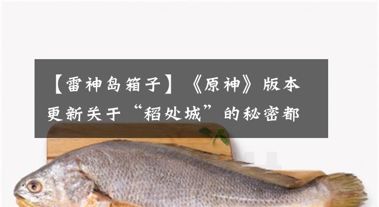 【雷神岛箱子】《原神》版本更新关于“稻处城”的秘密都在这里文章配图