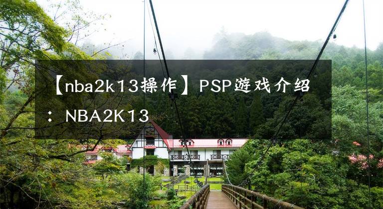 【nba2k13操作】PSP游戏介绍：NBA2K13