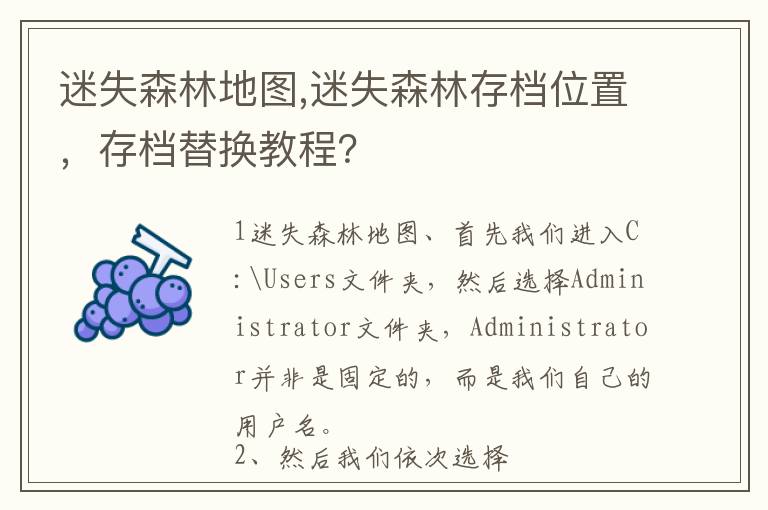 迷失森林地图,迷失森林存档位置，存档替换教程？文章配图