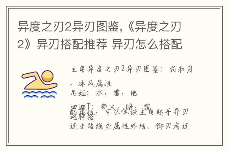 异度之刃2异刃图鉴,《异度之刃2》异刃搭配推荐 异刃怎么搭配最好文章配图