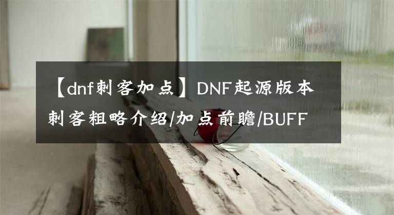 【dnf刺客加点】DNF起源版本刺客粗略介绍/加点前瞻/BUFF装前瞻