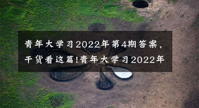 青年大学习2022年第4期答案，干货看这篇!青年大学习2022年第4期来啦！