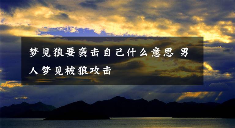 梦见狼要袭击自己什么意思 男人梦见被狼攻击文章配图