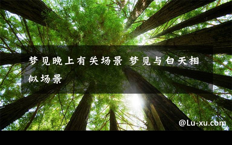 梦见晚上有关场景 梦见与白天相似场景文章配图