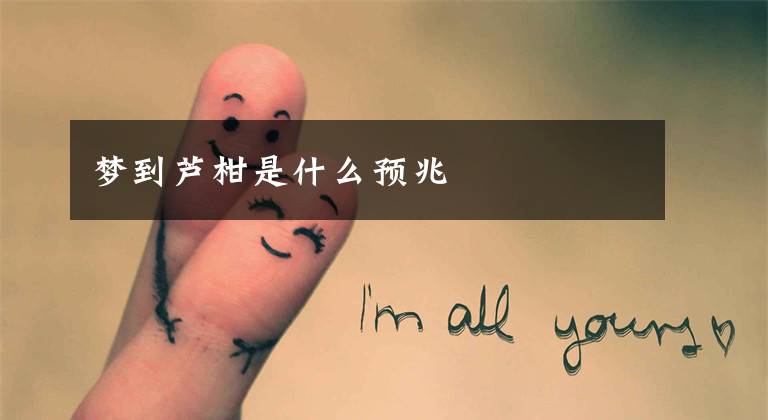 梦到芦柑是什么预兆