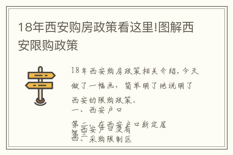 18年西安购房政策看这里!图解西安限购政策