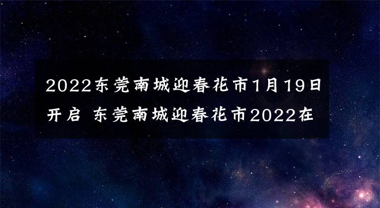 2022东莞南城迎春花市1月19日开启 东莞南城迎春花市2022在哪文章配图